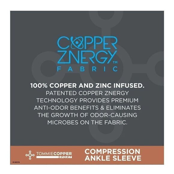 Tommie Copper Ankle Compression Sleeve Joint Ankle Pain Relief Small Medium - Picture 8 of 10